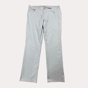 Peter Millar Pants Mens 40x32 British Grey EB66 Performance Five-Pocket Wicking